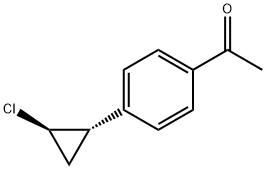 1-[4-(2-CHLOROCYCLOPROPYL)PHENYL]ETHAN-1-ONE Struktur