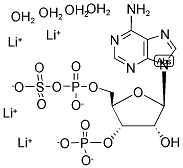 3'-PHOSPHOADENOSINE-5'-PHOSPHOSULFATE TETRALITHIUM SALT TETRAHYDRATE Struktur