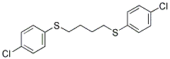 1-CHLORO-4-((4-[(4-CHLOROPHENYL)SULFANYL]BUTYL)SULFANYL)BENZENE Struktur