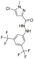 N'3-[3,5-DI(TRIFLUOROMETHYL)PHENYL]-5-CHLORO-1-METHYL-1H-PYRAZOLE-3-CARBOHYDRAZIDE Struktur