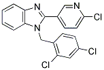 2-(6-CHLORO-3-PYRIDINYL)-1-(2,4-DICHLOROBENZYL)-1H-1,3-BENZIMIDAZOLE Struktur