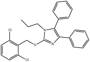 2,6-DICHLOROBENZYL 4,5-DIPHENYL-1-PROPYL-1H-IMIDAZOL-2-YL SULFIDE Struktur