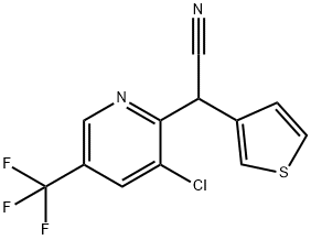 2-[3-CHLORO-5-(TRIFLUOROMETHYL)-2-PYRIDINYL]-2-(3-THIENYL)ACETONITRILE Struktur