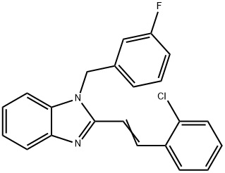 2-(2-CHLOROSTYRYL)-1-(3-FLUOROBENZYL)-1H-1,3-BENZIMIDAZOLE Struktur