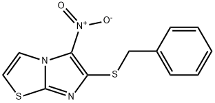 6-(BENZYLSULFANYL)-5-NITROIMIDAZO[2,1-B][1,3]THIAZOLE Struktur