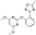 2-[2-(5-METHYL-1,2,4-OXADIAZOLO-3-YL)PHENYLOXY]-4,6-DIMETHOXYPYRIMIDINE Struktur