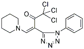 1,1,1-TRICHLORO-3-(1-PHENYL-1H-1,2,3,4-TETRAAZOL-5-YL)-4-PIPERIDINOBUT-3-EN-2-ONE Struktur