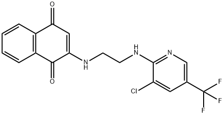 2-[(2-([3-CHLORO-5-(TRIFLUOROMETHYL)-2-PYRIDINYL]AMINO)ETHYL)AMINO]NAPHTHOQUINONE Struktur