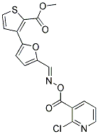 METHYL 3-(5-[(([(2-CHLOROPYRIDIN-3-YL)CARBONYL]OXY)IMINO)METHYL]-2-FURYL)THIOPHENE-2-CARBOXYLATE Struktur