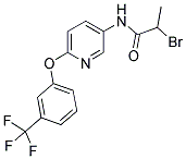 N1-(6-[3-(TRIFLUOROMETHYL)PHENOXY]-3-PYRIDYL)-2-BROMOPROPANAMIDE Struktur