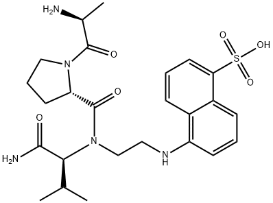 H-ALA-PRO-VAL-5-[(2-AMINOETHYL)AMINO]-NAPHTHALENE-1-SULFONIC ACID Struktur