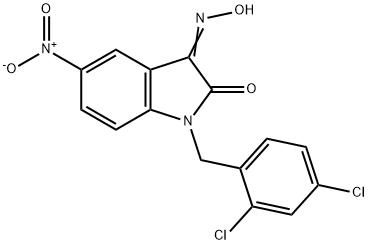 1-(2,4-DICHLOROBENZYL)-5-NITRO-1H-INDOLE-2,3-DIONE 3-OXIME Struktur