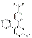 2-(METHYLTHIO)-5-(PYRIMIDIN-4-YL)-4-[4-(TRIFLUOROMETHYL)PHENYL]PYRIMIDINE Struktur