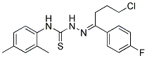 N1-(2,4-DIMETHYLPHENYL)-2-[4-CHLORO-1-(4-FLUOROPHENYL)BUTYLIDENE]HYDRAZINE-1-CARBOTHIOAMIDE Struktur