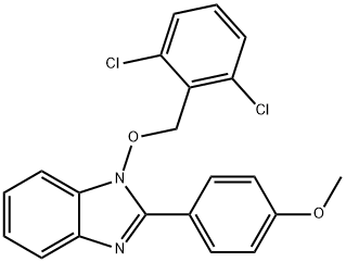 1-[(2,6-DICHLOROBENZYL)OXY]-2-(4-METHOXYPHENYL)-1H-1,3-BENZIMIDAZOLE Struktur