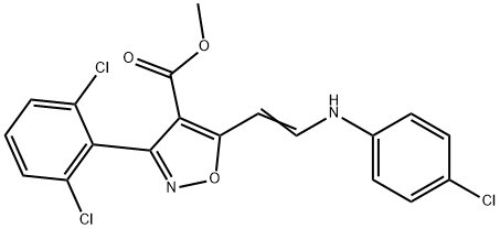 METHYL 5-[2-(4-CHLOROANILINO)VINYL]-3-(2,6-DICHLOROPHENYL)-4-ISOXAZOLECARBOXYLATE Struktur