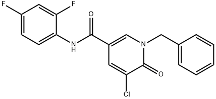 1-BENZYL-5-CHLORO-N-(2,4-DIFLUOROPHENYL)-6-OXO-1,6-DIHYDRO-3-PYRIDINECARBOXAMIDE Struktur