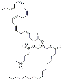 1-PALMITOYL-2-(CIS-4,7,10,13,16,19-DOCOSAHEXAENOYL)-SN-GLYCERO-3-PHOSPHOCHOLINE Struktur