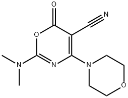 2-(DIMETHYLAMINO)-4-MORPHOLINO-6-OXO-6H-1,3-OXAZINE-5-CARBONITRILE Struktur