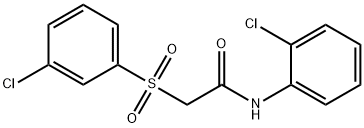 N-(2-CHLOROPHENYL)-2-[(3-CHLOROPHENYL)SULFONYL]ACETAMIDE Struktur