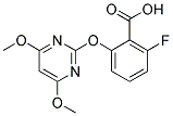 2-[(4,6-DIMETHOXYPYRIMIDIN-2-YL)OXY]-6-FLUOROBENZOIC ACID Struktur