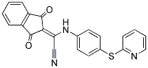 2-(1,3-DIOXOINDAN-2-YLIDENE)-2-((4-(2-PYRIDYLTHIO)PHENYL)AMINO)ETHANENITRILE Struktur