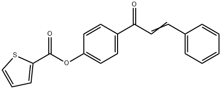 4-CINNAMOYLPHENYL 2-THIOPHENECARBOXYLATE Struktur