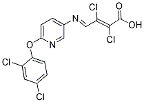 2,3-DICHLORO-4-([6-(2,4-DICHLOROPHENOXY)-3-PYRIDYL]IMINO)BUT-2-ENOIC ACID Struktur