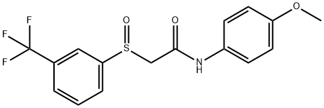 N-(4-METHOXYPHENYL)-2-([3-(TRIFLUOROMETHYL)PHENYL]SULFINYL)ACETAMIDE Struktur