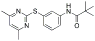 N-[3-[(4,6-DIMETHYLPYRIMIDIN-2-YL)THIO]PHENYL]-2,2-DIMETHYLPROPANAMIDE Struktur