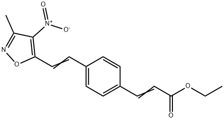 ETHYL 3-(4-[2-(3-METHYL-4-NITRO-5-ISOXAZOLYL)VINYL]PHENYL)ACRYLATE Struktur