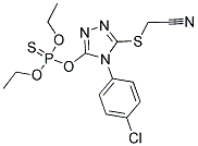 2-((4-(4-CHLOROPHENYL)-5-[(DIETHOXYPHOSPHOROTHIOYL)OXY]-4H-1,2,4-TRIAZOL-3-YL)THIO)ACETONITRILE Struktur