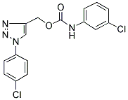 [1-(4-CHLOROPHENYL)-1H-1,2,3-TRIAZOL-4-YL]METHYL N-(3-CHLOROPHENYL)CARBAMATE Struktur