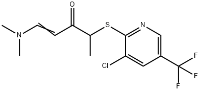 4-([3-CHLORO-5-(TRIFLUOROMETHYL)-2-PYRIDINYL]SULFANYL)-1-(DIMETHYLAMINO)-1-PENTEN-3-ONE Struktur