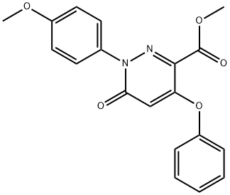 METHYL 1-(4-METHOXYPHENYL)-6-OXO-4-PHENOXY-1,6-DIHYDRO-3-PYRIDAZINECARBOXYLATE Struktur