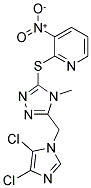 2-((5-[(4,5-DICHLORO-1H-IMIDAZOL-1-YL)METHYL]-4-METHYL-4H-1,2,4-TRIAZOL-3-YL)THIO)-3-NITROPYRIDINE Struktur