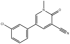 5-(3-CHLOROPHENYL)-1-METHYL-2-OXO-1,2-DIHYDRO-3-PYRIDINECARBONITRILE Struktur