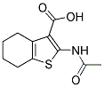 2-(ACETYLAMINO)-4,5,6,7-TETRAHYDRO-1-BENZOTHIOPHENE-3-CARBOXYLIC ACID Struktur