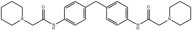 2-PIPERIDINO-N-(4-(4-[(2-PIPERIDINOACETYL)AMINO]BENZYL)PHENYL)ACETAMIDE Struktur