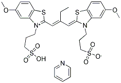 5-METHOXY-3-(3-SULFOPROPYL)-2-(2-[(5-METHOXY-3-(3-SULFOPROPYL)-2,3-DIHYDRO-BENZOTHIAZOL-2-YLIDENE)METHYL]-1-BUTENYL)-BENZOTHIAZOLIUM INNER SALT PYRIDINIUM SALT Struktur