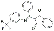 2-(2-AZA-1-PHENYL-2-(3-(TRIFLUOROMETHYL)PHENYL)VINYL)INDANE-1,3-DIONE Struktur