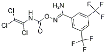 N'-(([(1,2,2-TRICHLOROVINYL)AMINO]CARBONYL)OXY)-3,5-BIS(TRIFLUOROMETHYL)BENZENECARBOXIMIDAMIDE Struktur