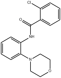 2-CHLORO-N-(2-MORPHOLINOPHENYL)BENZENECARBOXAMIDE Struktur