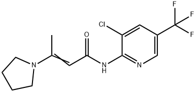 N-[3-CHLORO-5-(TRIFLUOROMETHYL)-2-PYRIDINYL]-3-(1-PYRROLIDINYL)-2-BUTENAMIDE Struktur