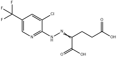 2-(2-[3-CHLORO-5-(TRIFLUOROMETHYL)-2-PYRIDINYL]HYDRAZONO)PENTANEDIOIC ACID Struktur