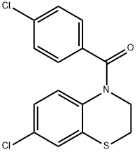 (7-CHLORO-2,3-DIHYDRO-4H-1,4-BENZOTHIAZIN-4-YL)(4-CHLOROPHENYL)METHANONE Struktur