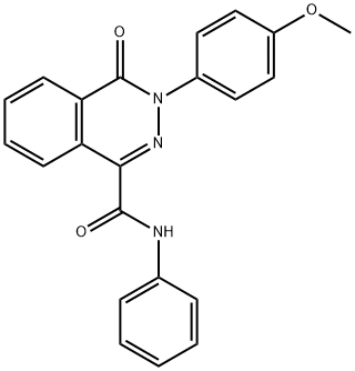 3-(4-METHOXYPHENYL)-4-OXO-N-PHENYL-3,4-DIHYDRO-1-PHTHALAZINECARBOXAMIDE Struktur