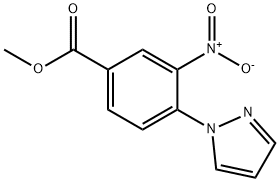 METHYL 3-NITRO-4-(1H-PYRAZOL-1-YL)BENZENECARBOXYLATE Struktur