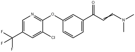 1-(3-([3-CHLORO-5-(TRIFLUOROMETHYL)-2-PYRIDINYL]OXY)PHENYL)-3-(DIMETHYLAMINO)-2-PROPEN-1-ONE Struktur