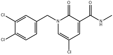 5-CHLORO-1-(3,4-DICHLOROBENZYL)-N-METHYL-2-OXO-1,2-DIHYDRO-3-PYRIDINECARBOXAMIDE Struktur